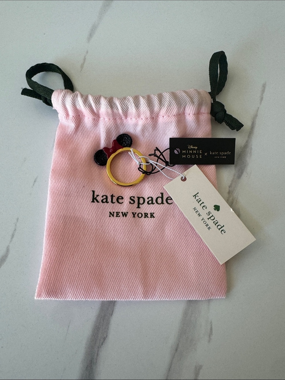 NWT Kate Spade x Disney Minnie Mouse Pavé Ring Size 8 Retired Rare